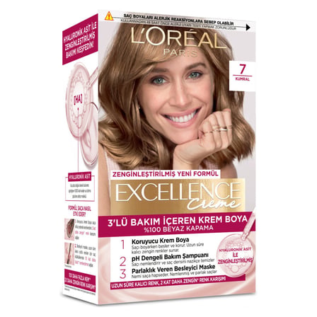2 Adet Excellence Creme Saç Boyası - 7 Kumral 192 Ml