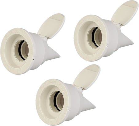 3'lü Set Lavabo ve Eviye Gideri Çekvalfli Adaptör Conta, Ø50mm, Koku Önleyici, Su Sızdırmaz