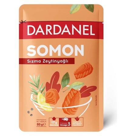 4 Adet Dardanel Zeytinyağlı Somon Poşet 80 G
