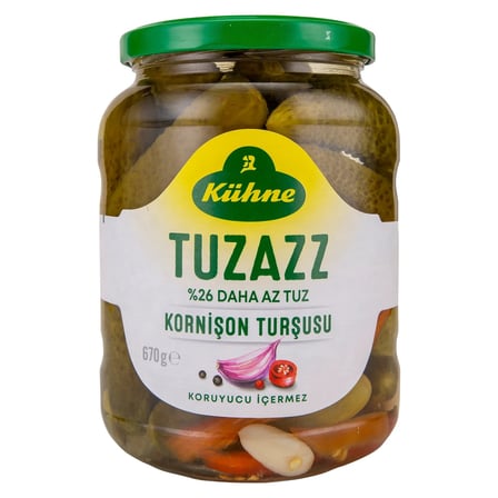 4 Adet Kühne Az Tuzlu Salatalık Turşusu
