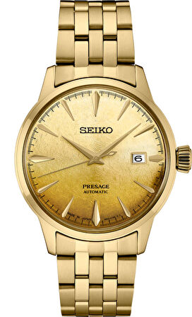Seiko SRPK46 Time Saat Garantili Presage Otomatik Mekanizma 5 Atm Suya Dayanıklı Altın Renk Erkek Kol Saati