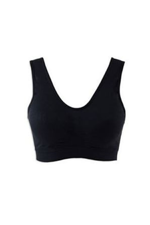 Siyah Dikişsiz Kadın Pedli Sütyen Korse - 704 Siyah XL