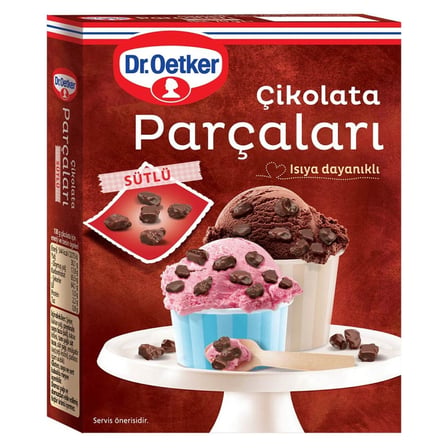 4 Adet Dr.Oetker Sütlü Çikolata Parçaları 70 G