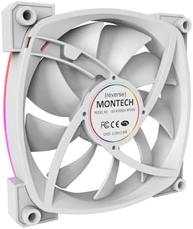 RX 120 ARGB Ters Fan 1600PWM, Üst Düzey Dayanıklılık, Sessiz Performans ve Çarpıcı ARGB Tasarımı (120 mm, Beyaz)