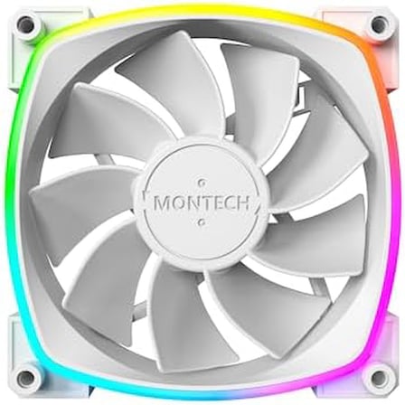 RX 120 ARGB Ters Fan 1600PWM, Üst Düzey Dayanıklılık, Sessiz Performans ve Çarpıcı ARGB Tasarımı (120 mm, Beyaz)