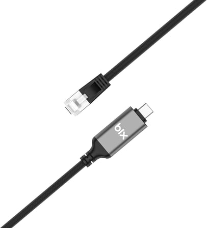 C6C01 USB-C to RJ45 1000Mbps Gigabit Ethernet Dönüştürücü CAT6 Kablo 1 Metre Thunderbolt 3/4/5, Mac/Windows/iPad/Android Uyumlu