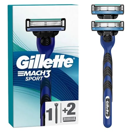 2 Adet Gillette Mach3 Start Aqua Grip Tıraş Makinesi + 2 Yedek Bıçak