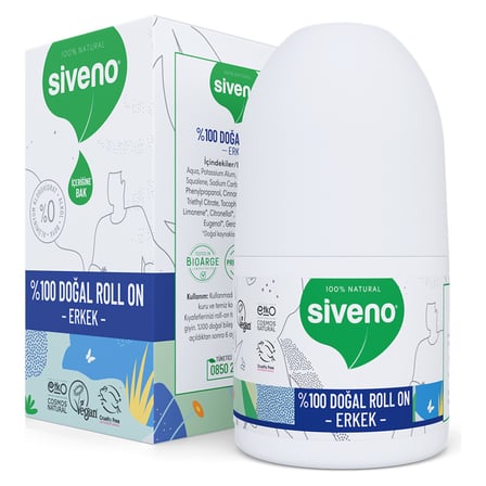 4 Adet Siveno Roll-On Deodorant Erkekler İçin 50 Ml