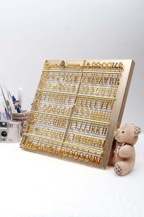 Gold Yazı Panosu Mesaj Tahtası ve Gold Harf Seti