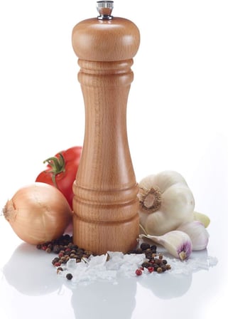 Orret Home Ahşap Karabiber Değirmeni: Manuel Tuz Öğütücü, Doldurulabilir Çalkalayıcı, Baharat Pişirme ve Servis İçin Ideal (14 Cm)