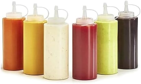Şeffaf Kapaklı Sızdırmaz Yağlık Sosluk Şişesi Plastik Yağdanlık 400 ml. AP-9028