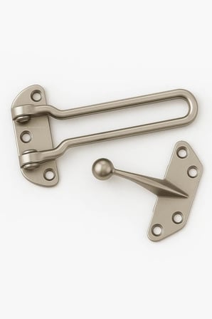 Zamak Döküm Kapı Emniyet Kilidi, Ayarlanabilir, Kapı Emniyet Kelepçesi, 10 cm, Renk Seçenekli, Yarım Açılabilir, Güvenlik Kilidi, Kolay Montajlı, Kilit Aksesuarı (Saten)