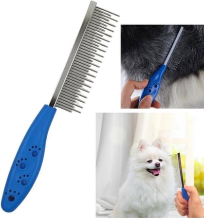 BakGelAl Tüy Açıcı Kedi Köpek Tarağı Tek Taraflı Metal Dişli Evcil Hayvan Bakım Fırçası