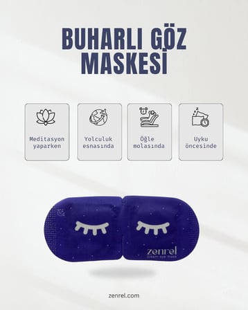 Kendiliğinden Isınan Buharlı Göz Maskesi, Lavanta Kokulu, 20 Dakika Sıcaklık, Göz Yorgunluğu ve Uyku için, 10 Adet