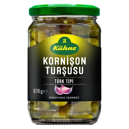 3 Adet Kühne Türk Tipi Kornişon Turşu 670 G