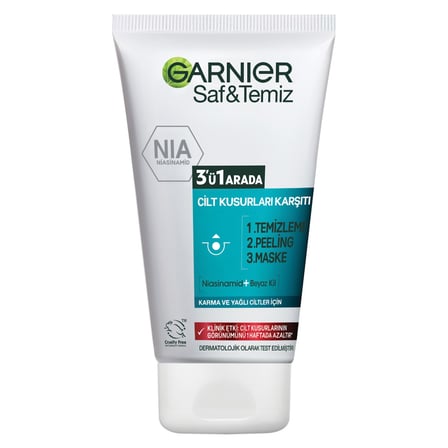 3 Adet Garnier Saf & Temiz Yağlanma ve Pürüzlere Karşı 3'ü 1 Arada 150 ML