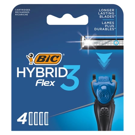 4 Adet BIC Hybrid 3 Flex Tıraş Bıçağı Yedek Kartuşu 4'lü