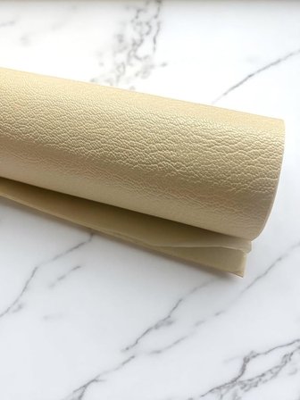 Varan Tekstil Yapışkanlı krem suni deri 100 * 140 cm