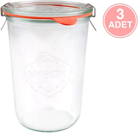 Weck 850 ml Mold Uzun Kavanoz Set (3 Adet) 743