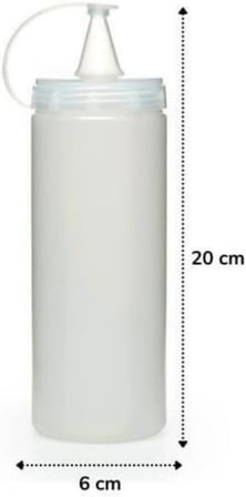 Sızdırmaz Şeffaf Kapaklı Yağlık Sosluk Şişesi Plastik Yağdanlık 400 ml AP-9028