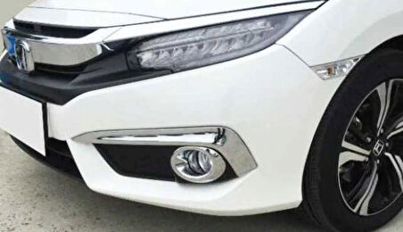 Honda Civic Fc5 2016-2020 Ön Sis Halka Kaplama - Krom