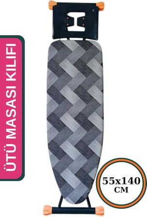 ASEV HOME Ütü Masası Kılıfı Keçeli İpli Stoperli Büyük Boy 55x140 cm Aura