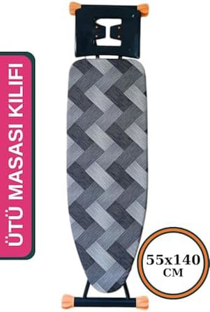 ASEV HOME Ütü Masası Kılıfı Keçeli İpli Stoperli Büyük Boy 55x140 cm Aura