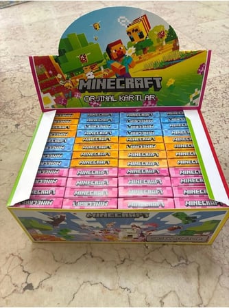 Minecraft Orjinal Kartlar, 48 Mini Kutu, Koleksiyon Kartları Seti, Çocuklar için