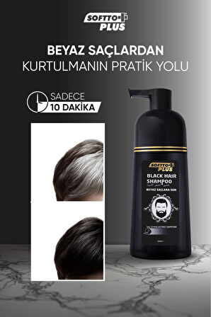 Softto Plus Black Hair Doğal Görünümlü Boya Şampuan 350 ml