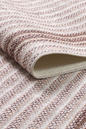 Kahverengi Mercedes Desenli Dijital Baskılı Kaymaz taban Makine Halısı