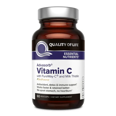 Advasorb Vitamin C With PureWay-C and Milk Thistle BİOPERINE 60 Veg. Caps