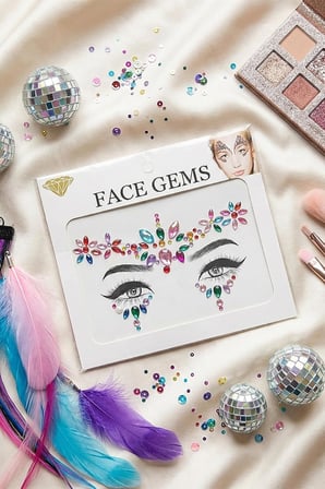 Çok Renkli Yüz Taşı Face Gems Parti Festival Makyaj Aksesuarı