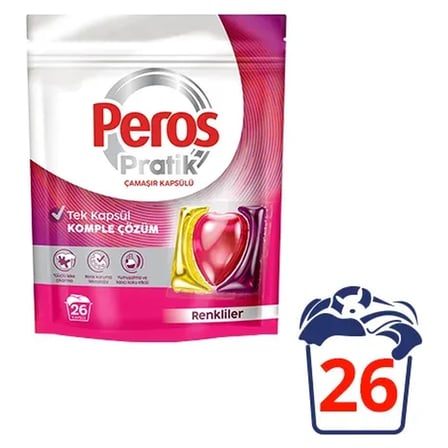 4 Adet Peros Pratik Renkliler Çamaşır Kapsülü