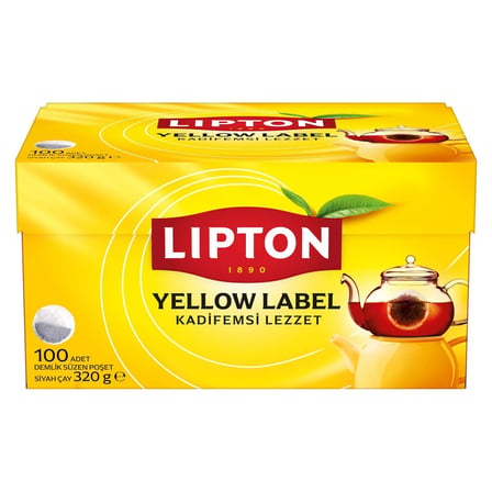 3 Adet Lipton Yellow Label Demlik Poşet Siyah Çay 100'lü
