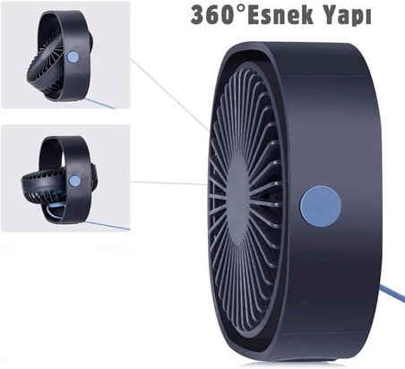 Masaüstü Vantilatör, Şarjlı Masaüstü Fan, 2000 Mah Batarya, Uzun Kullanım Süresi, 3 Kademeli Ayarlanır Güç Modu, Soğutucu Vantilatör, Sessiz Çalışma, Ergonomik Tasarım, Masaüstü Kullanım