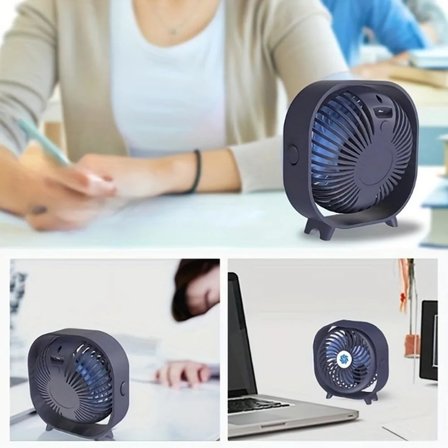 Masaüstü Vantilatör, Şarjlı Masaüstü Fan, 2000 Mah Batarya, Uzun Kullanım Süresi, 3 Kademeli Ayarlanır Güç Modu, Soğutucu Vantilatör, Sessiz Çalışma, Ergonomik Tasarım, Masaüstü Kullanım