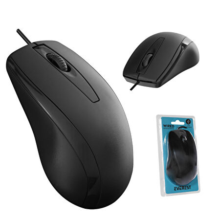 Everest SM-207B Kablolu Optik Mouse 1200 Dpi