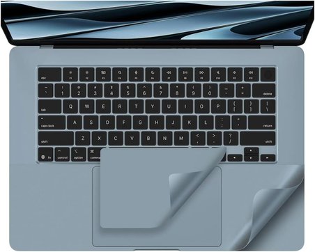MacBook Air 13.6 inç A2681 A3113 A3240 A3449 Uyumlu Palm Koruyucu + Trackpad Koruyucu Set, M2 M3 M4 M5 Gök Mavisi