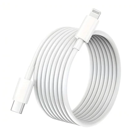 3A 60W Type-C to Lightning Hızlı Data ve Şarj Kablosu 3 Metre Beyaz SX25