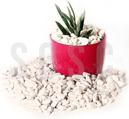 Beyaz Çakıl taşı Dolomit Taşı Bahçe süsü Akvaryum taşı Dere çakıl taşı 1-2 cm 3 Kg