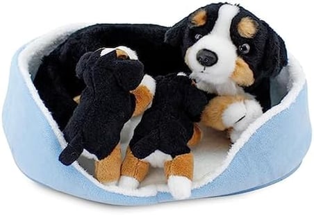 Animals Of The World Sepette Yavrulu Köpeği Peluş Oyuncak