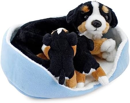 Animals Of The World Sepette Yavrulu Köpeği Peluş Oyuncak