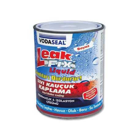 Leak Fix Liquid Su Sızdırmazlık Sıvı Kauçuk Kaplama İzolasyon Sızdırmaz 800 Gr-Beyaz