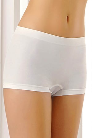 Beyaz Dikişsiz Kadın Boxer Korse Korse - 700 Beyaz S