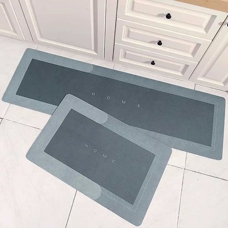 Banyo Paspası - Kaymaz Tabanlı - Süper Emici - Abdest Paspası - Uzun Gri 40 * 120 cm
