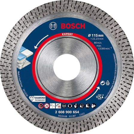 1x EXPERT HardCeramic Elmas Kesme Diskleri (Sert fayanslar, Sert taş, Ø 115 mm, Aksesuar Küçük Avuç Taşlama Makinesi)