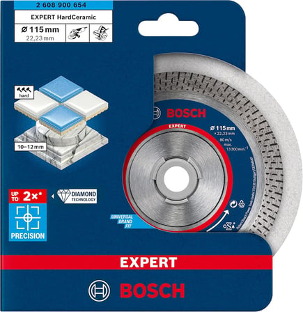 1x EXPERT HardCeramic Elmas Kesme Diskleri (Sert fayanslar, Sert taş, Ø 115 mm, Aksesuar Küçük Avuç Taşlama Makinesi)