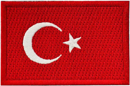 Airforcemarket Nakışlı Arma Siyah Amerikan Fermuarlı (cırt) Askeri Görev Yamaları, Bayrak (Atatürk Peç)