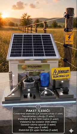 Goldenbee Combo Kit Elektrikli Çit Sistemi Domuz ve Ayı Kovucu 500MT (SET-300)