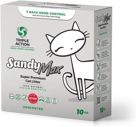 Max Super Premium Aktif Karbonlu Topaklanan Kokusuz Kedi Kumu 10Kg
